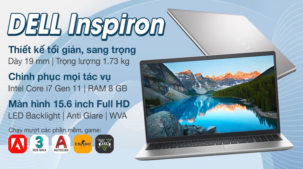 Laptop Dell Inspiron 3511 (70270652) (i7 1165G7/8GG/512GB SSD/15.6